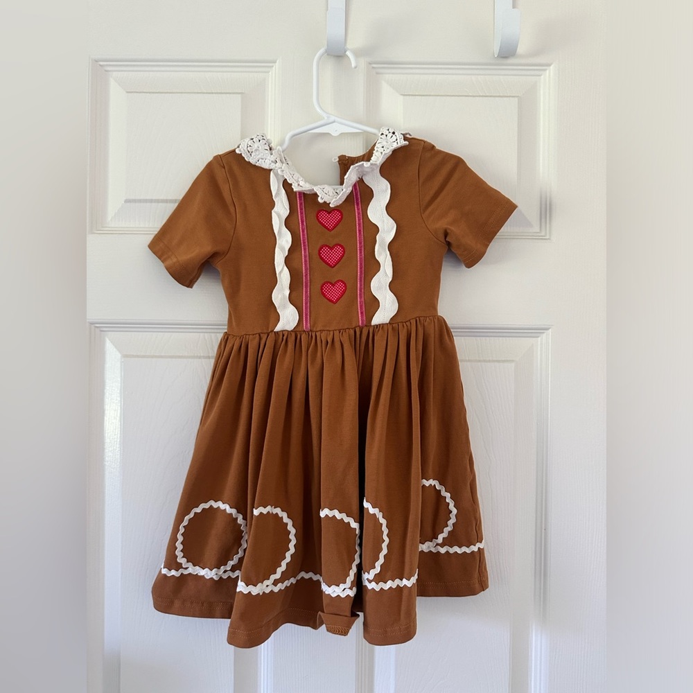 Toddler Girl Gingerbread dress- 3T